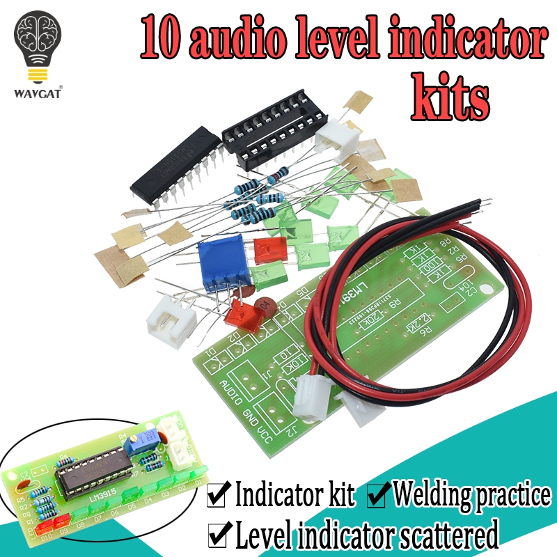 Diy Audio Electronics Kit - LM3915 DC 9V-12V 10 LED Alat